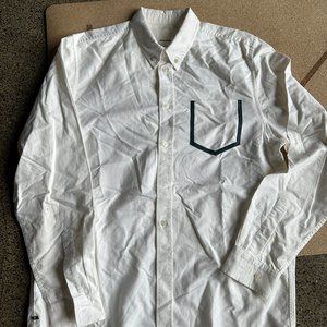 Wood Wood Button Up Cotton Shirt with taped pocket detail Men's XL